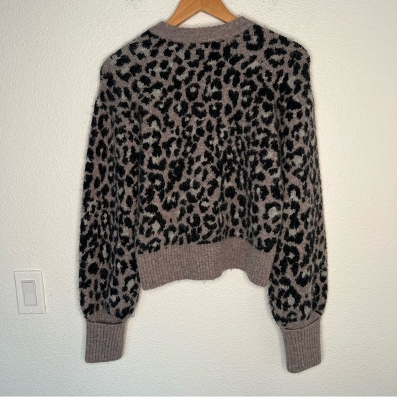 Marissa Webb Nelli Leopard Crewneck Pullover extra small - Picture 7 of 10